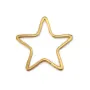 Spacers star in raw brass 7mm x 20pcs