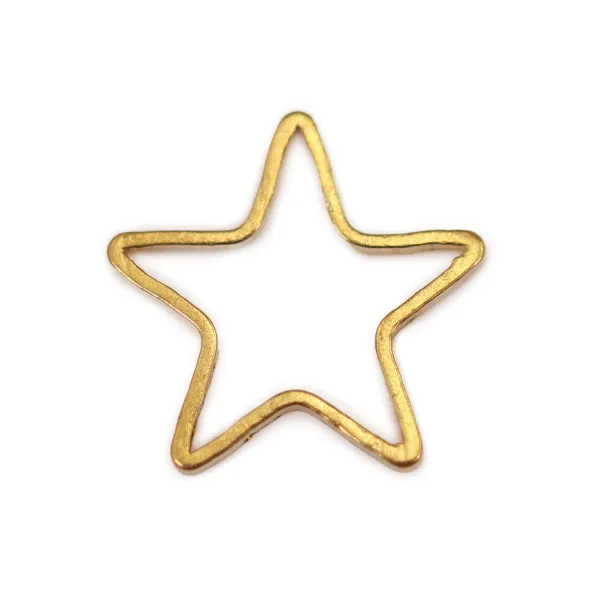Intercalaire en laiton brut, de forme étoile 10mm x 20pcs