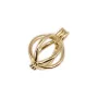 Bélière Cage pour perle (8mm) - 20mm - Doré x 1pc