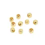 Perle cubo sfaccettato 3mm - Acciaio Inox 304 dorato x 10pz
