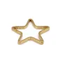 Intercale in ottone grezzo, a forma di stella 10mm x 20 pezzi
