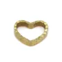 Intercalaires coeur en laiton brut 6mm x 20pcs