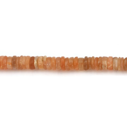 Pierre de lune orange rondelle heishi 6-7mm x 41cm