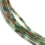 Multicolored Indian agate, tube-shaped 2 * 4mm x 40cm