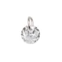 Pingente de zircônia cúbica redonda brilhante 5mm - Prata 925 com ródio x 2 peças