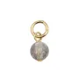 Labradorite charm round 4mm - Gold Filled x 1pc