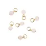 Breloque Quartz rose rond 4mm - Gold Filled x 1pc