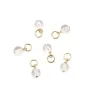 Breloque Cristal de roche rond 4mm - Gold Filled x 1pc