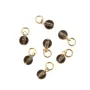Breloque Quartz Fumé rond 4mm - Gold Filled x 1pc
