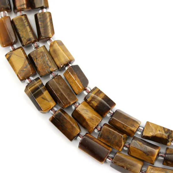 Olho de tigre barroco 7x11mm x 39cm (28 peças)