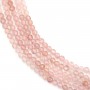 Quarz Erdbeer rund facettiert 3mm x 39cm