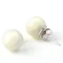 925 silver earring with 6mm jade x 2pcs