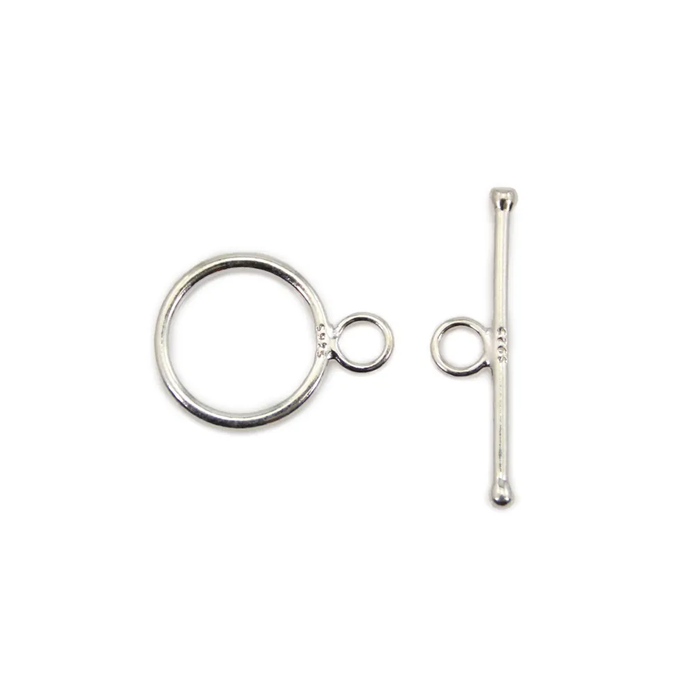 Fermoir T en plata 925 de 13mm x 1ud