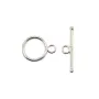 Chiusura T in argento 925 13mm x 1pz