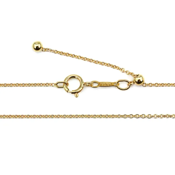 Catena collana regolabile maglia forzat 1.2mm - Gold Filled x 56cm