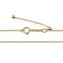 Cadena collar ajustable malla forzada 1.2mm - Gold Filled x 56cm