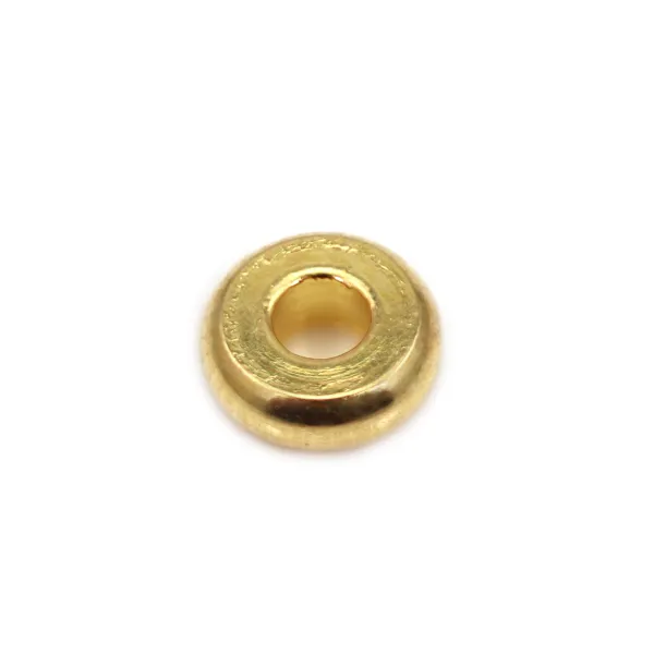 Perla de disco Heishi 1.5x4mm - Aço Inoxidável 304 dourado x 10 unidades
