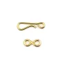 Cierre de gancho de 14 mm - Acero inoxidable 304 dorado x 1 ud.