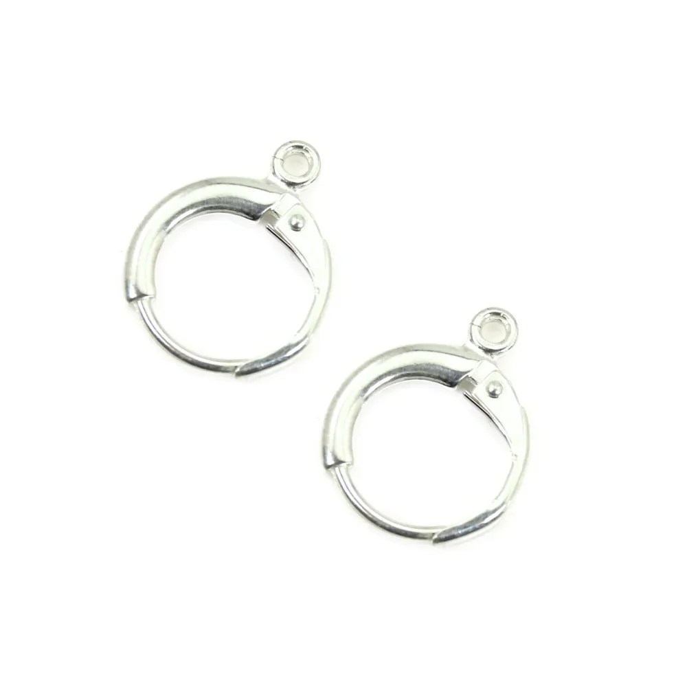 Dormeuse d'oreilles rond 12mm - Argent 925 x 2pcs