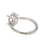 Adjustable ring for oval cabochon setting 8x10mm - Rhodium-plated 925 Silver x 1pc