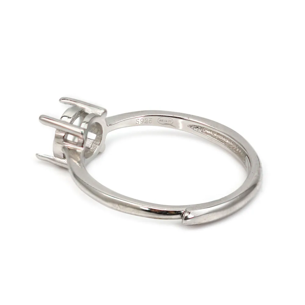 Bague Argent 925 Rhodiée Avec Aigue-marine Et CZ – Taille 56 – Femme – Dolly-Bijoux