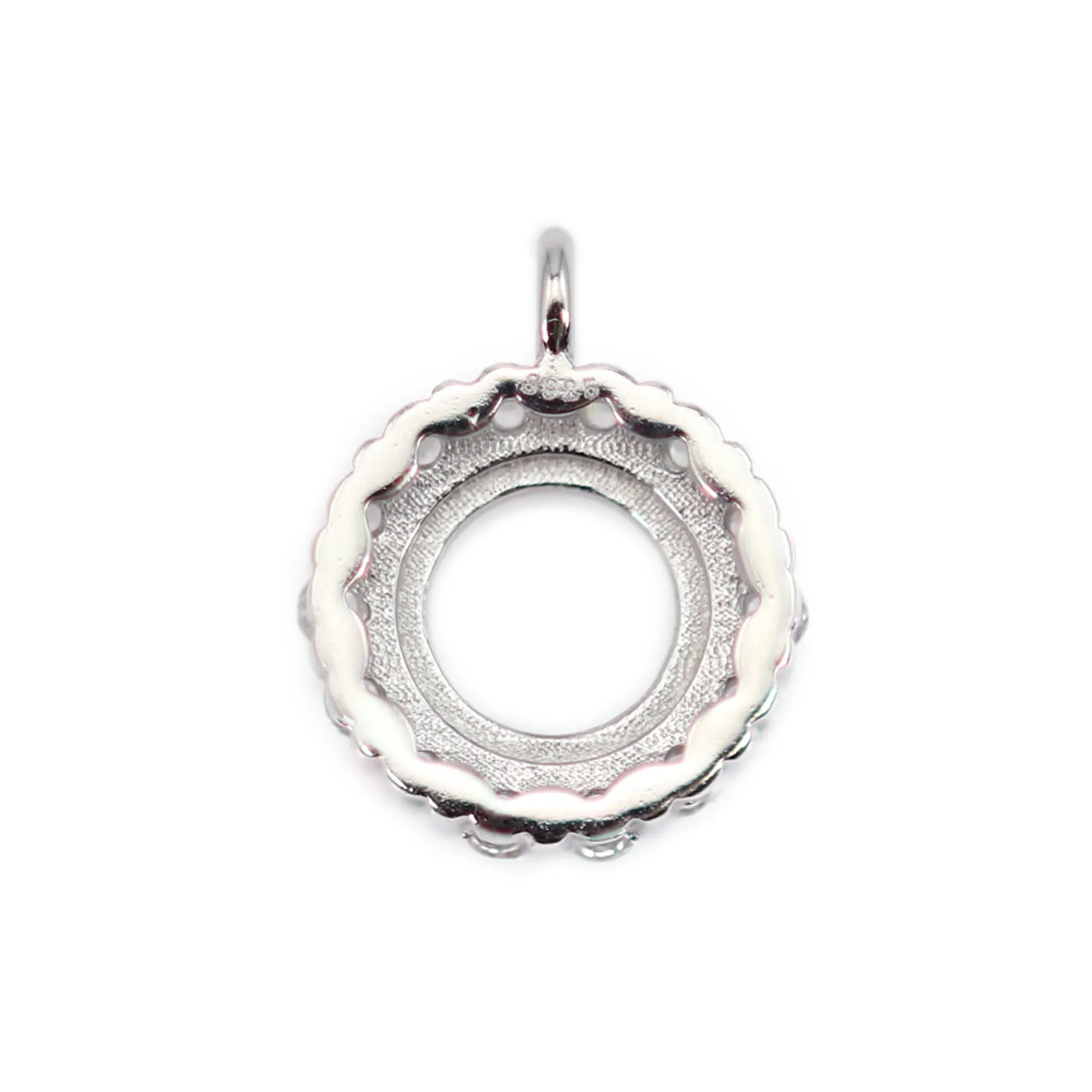 Ciondolo Personalizzato In Argento 925 Placcato Oro, Con Diamanti Simulati – Forma Rotonda, Da Uomo - Foto 6