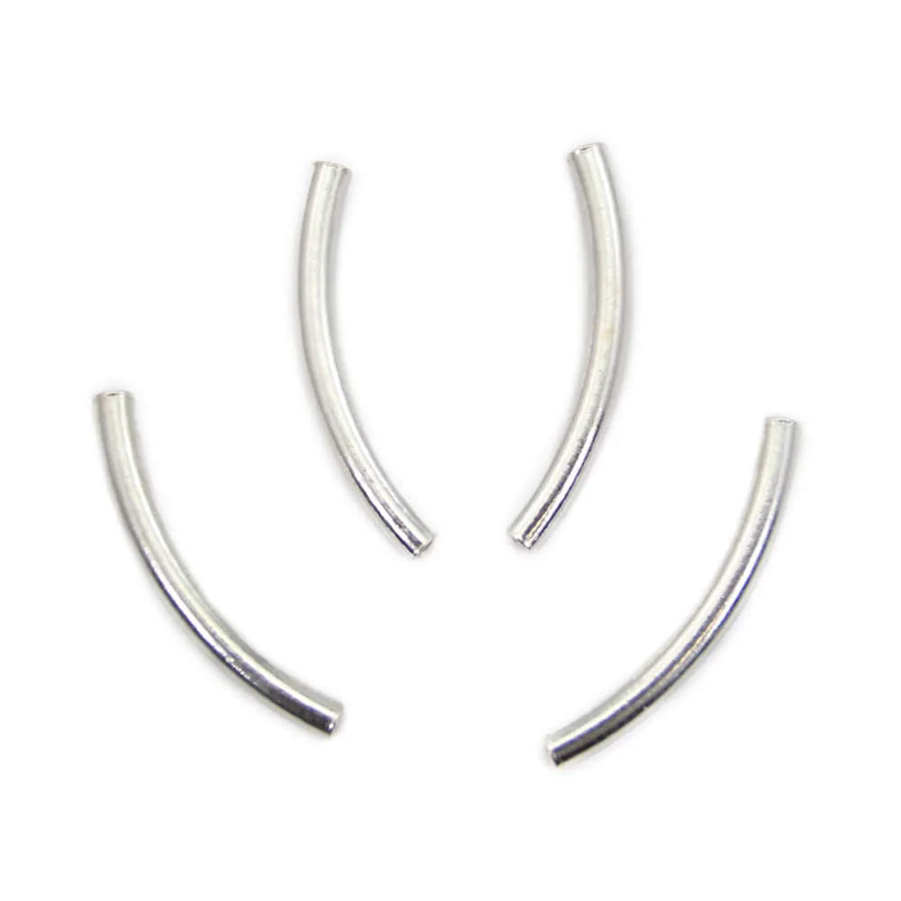 Curved tube 15x1.5mm - Silver 925 x 6pcs