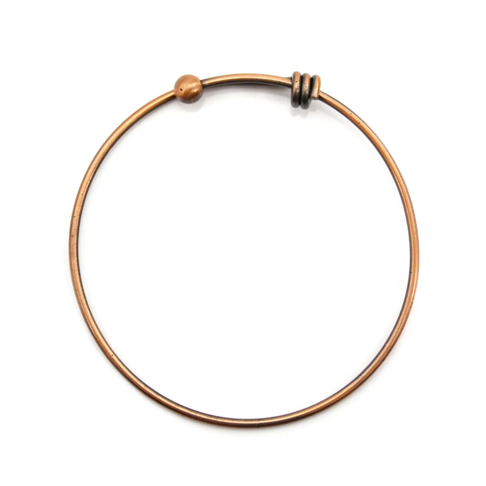 Pulsera ajustable, de metal color cobre, 68mm x 1 pieza.