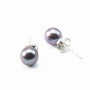 925 silver earring freshwater pearl 7mm x 2pcs