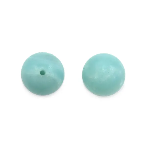 Amazonite round half-drilled 12mm x 1pc