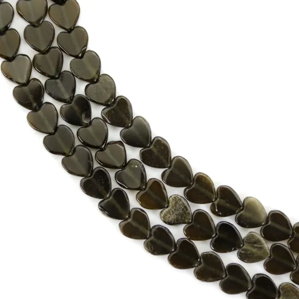 Obsidian Herz 6mm x 38cm