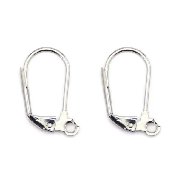 Aged Silver Earwire 17mm x 4pcs