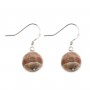 925 silver earrings rhodochrosite 12mm x 2pcs