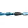 Blaue Apatit-Tropfenform, 6 * 16mm x 40cm.