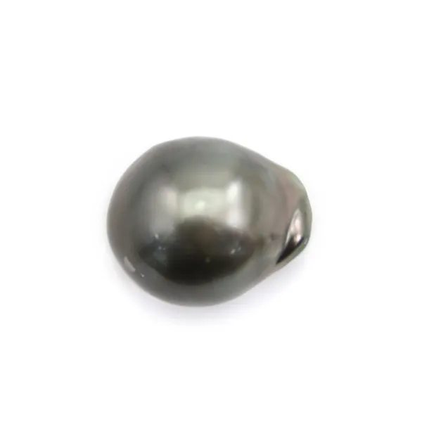 Tahitian cultured pearl, semi-drilled, half-round, 12-13mm x 1pc