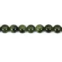 Jade Nephrit aus Russland, rund, 8mm x 39cm.