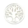 Madrepérola cinza redonda árvore 12mm x 1 peça