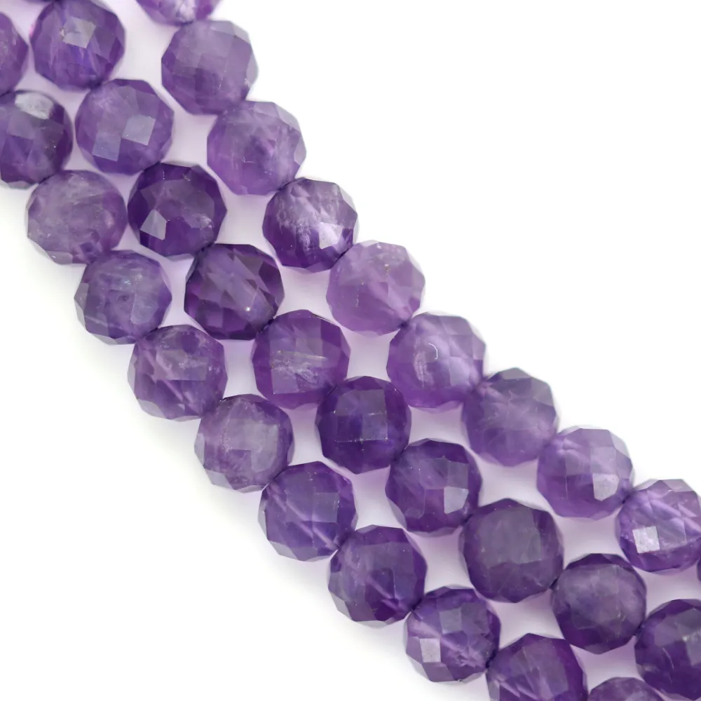 Faceted Round Amethyst 4mm x 40cm