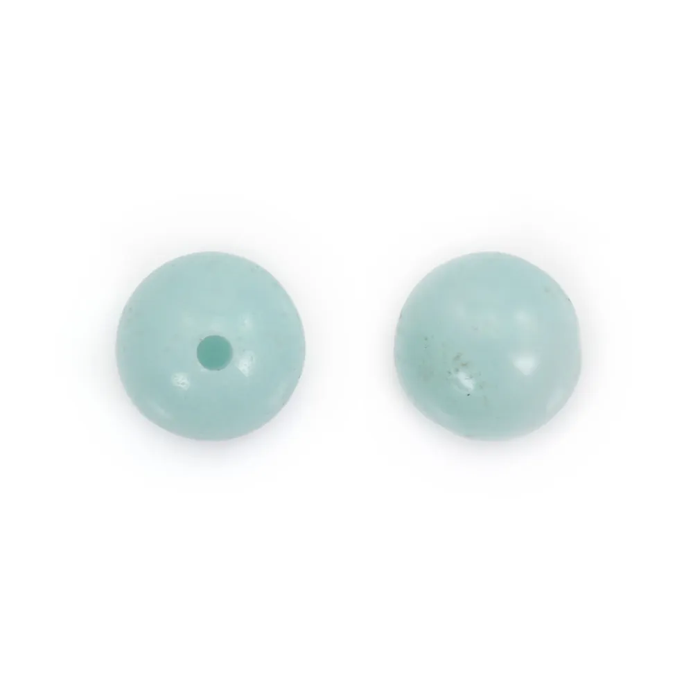 Amazonite semi-percé d'un coté 6mm x 5pcs