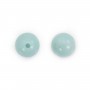Amazonite semi-drilled on one side 6mm x 5pcs