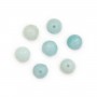 Amazonite semi-drilled on one side 6mm x 5pcs