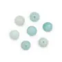 Amazonite semi-percé d'un coté 6mm x 5pcs