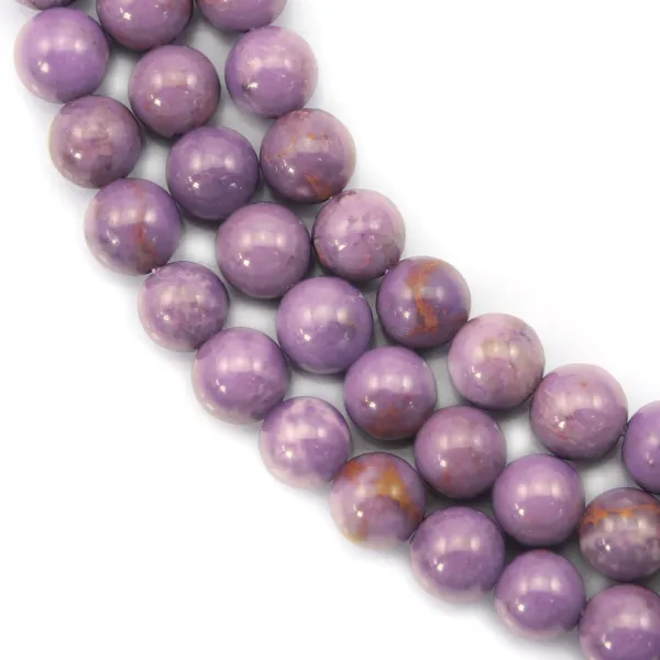 Fosfosiderite violeta claro, em forma redonda, 6 - 7mm x 40cm.