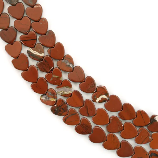 Red jasper heart 6mm x 38cm