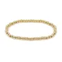 Pulsera de cuentas doradas redondas de 4 mm - Elástico x 1 ud.