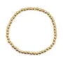 Pulsera de cuentas doradas redondas de 4 mm - Elástico x 1 ud.