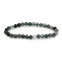 Pulseira de Ágata Musgo redonda 6mm - Elástico x 1 unidade