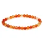 Pulseira de Cornalina redonda 6mm - Elástico x 1 unidade