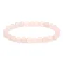 Pulseira Quartzo rosa redonda 8mm - Elástico x 1 unid.