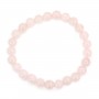Rose Quartz round bead bracelet 8mm - Elastic x 1pc